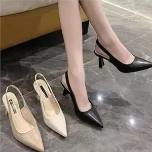 포인티드 스틸레토 힐 7cm 페미닌 여성 스트랩 구두 결혼식 하객룩...
