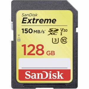 SANDISK 128GB EXTREME SDXC UHS-I 메모리 카드 - 150MB/S C10 U3 V30 4K UHD SD CARD SDSDXV5-128G-GNCIN
