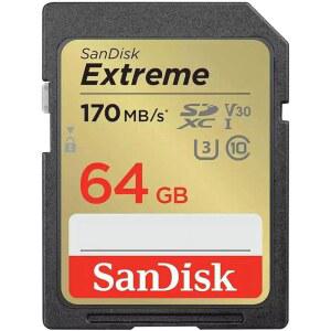 SANDISK 64GB EXTREME SDXC UHS-I 메모리 카드 - 150MB/S C10 U3 V30 4K UHD SD SDSDXV6-064G-GNCIN
