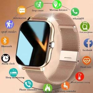 LED시계 스마트 워치 안드로이드 IOS 휴대폰 스마트폰, 압력 산소 모니터링 블루투스 1 인치 남녀공용, 스크린, 컬러 통화, 44 혈중 워치,