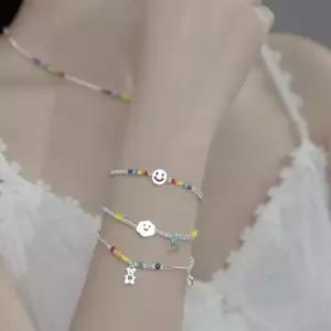 루비앤 도로시 실버925 컬러 실버 비즈 볼 귀여운 팬던트 데일리 레이어드 우정 5종팔찌