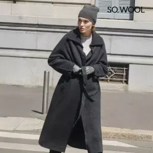 쏘울 라쿤 이중직 니트 코트