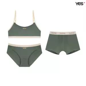 [롯데백화점]예스 무결점 쿨메쉬 노와이어 브라탑 커플속옷세트 YSWBA441YSWPA441YSMDA441