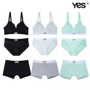 [롯데백화점]예스 소프트 노와이어 커플속옷SET YSWBA241YSWPA241YSMDA241
