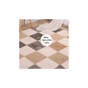 ALGFree-Foam Floor Tiles Algfree 스웨이드 카펫 인터로킹 타일 Ins 스타일 침실 커버 패드 베이 창 매트
