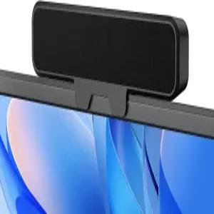 Plyee 데스크톱 PC용 USB 컴퓨터 스피커 딥 베이스 사운드 바 스테레오 모니터 클립온 디자인 플러그 앤
