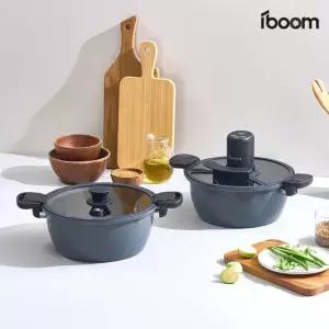 [iboom] 아이붐 전자식 롤팬 2IN1 자동회전 4L 저압냄비 HT-2608ZG