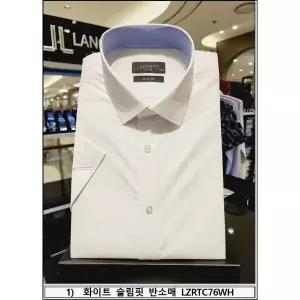 [란체티](김해점) 여름 남성 화이트/블루 비즈니스 슬림핏 반소매 셔츠 LZRTC76WH 외1
