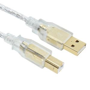 넥시 NX638 고급형 USB2.0 투명 AM-BM 케이블 1m/NX-U20AB-010/노이즈필터/몰딩타입/금도금 커넥터/PC와 프