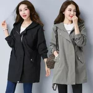 여성 봄가을 야상집업자켓 후드점퍼/빅사이즈