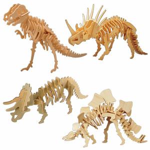 3D 입체 나무 공룡 4종세트 A