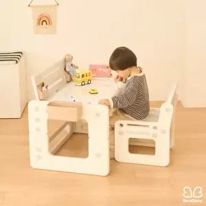 베네베네 스마트 플레이 유아 아기 높이 각도 조절 자석보드 책상 의자 세트