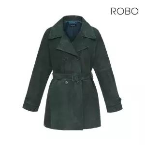 로보 로보 24FW 스웨이드 클래식 하프트렌치 딥그린)