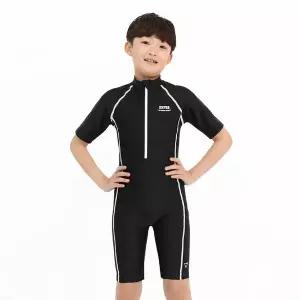 [보리보리/제테스]제테스 남아 스플래쉬 크림화이트 집업 반팔 5부 생존수영 올인원 수영복 B1Y563