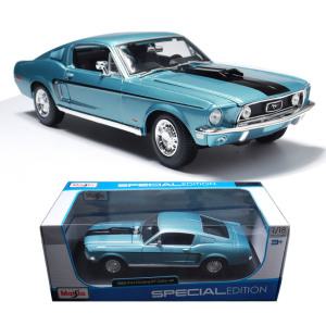 마이스토 1:18 1968 포드 머스탱 GT 코브라 제트 블루 다이캐스트 올드카