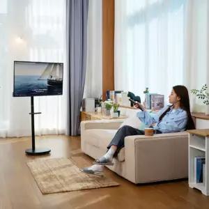 카멜마운트 이동식 다용도 스탠딩 모니터 스탠드 SMB-32 43인치 12kg 가능(W)