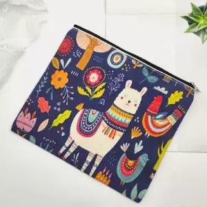 [하프클럽/]알파카 캔버스 플랫 파우치