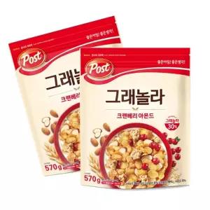 동서 포스트 그래놀라 크랜베리 아몬드 시리얼 570g x2개