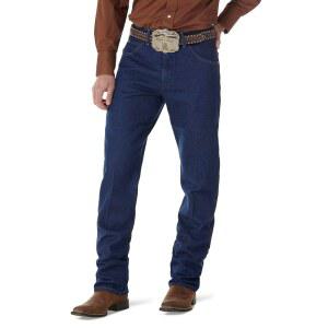 Wrangler 남성용 카우보이 컷 릴렉스 핏 청바지, 미리 세탁된 인디고., 33 x 30