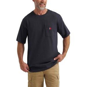 Wrangler Riggs Workwear 남성용 반소매 포켓 티셔츠, 네이비, Large