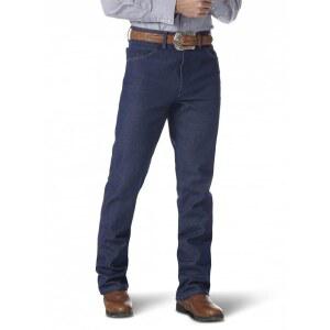 Wrangler 남성용 카우보이 컷 부츠컷 스트레치 레귤러 핏 청바지, 네이비