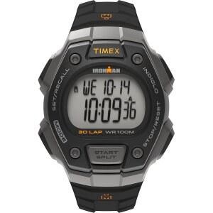 Timex 아이언맨 클래식 30 남성용 손목시계 블랙/오렌지 레진 스트랩 (T5K821)