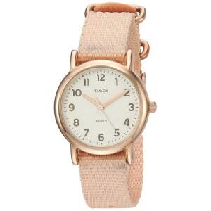 Timex 여성용 위켄더 31mm 시계, 핑크/로즈 골드., One Size