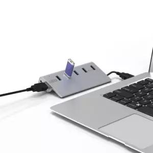 QC USB3.2 유전원 멀티 5포트허브 Gen2 PC연결 충전