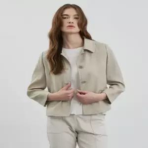 린넨 블렌드 크롭 자켓VOCFU4M3231