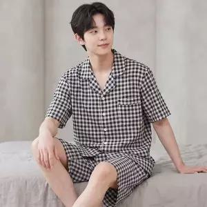 [보리보리/바풀 주니어]바풀 HY PNR 33007101 쿨 체크 남성 반팔-반바지 잠옷 파자마세트