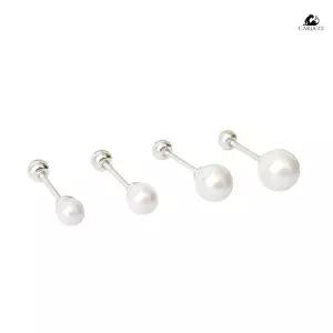 [롯데백화점]카루치 (Silver925)오로라 진주 실버 피어싱 PR040 3mm,4mm,5mm,6mm