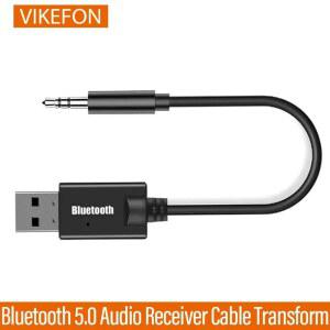 블루투스동글이 VIKEFON 블루투스 오디오 어댑터 차량용 동글 USB 5MM 변환 AUX 케이블 음악 무선 수신기