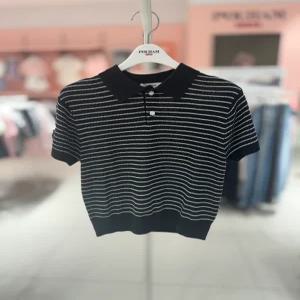 폴햄키즈 공용 카라 스트라이프 반팔 니트 티셔츠 PKG2ER3020 723181
