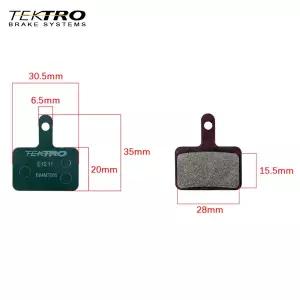 TEKTRO MTB 디스크 브레이크 패드 E10.11 제동 성능 및 낮은 마모 브레이크 패드 두께 2mm 자전거 액세서리