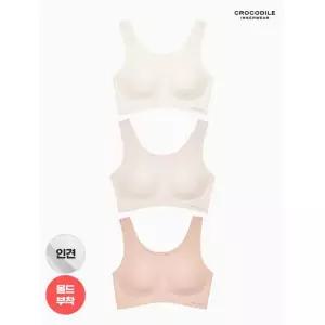 크로커다일 이너웨어 라이크라 인견쉘론 U넥 심리스 브라 3종 452917