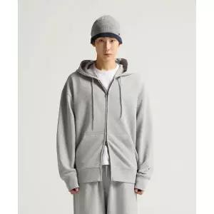 CHAMPION 스몰 로고 루즈핏 후드 집업 Grey 517021