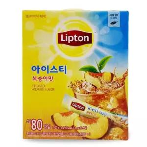 립톤 홍차 아이스티 복숭아맛 여름 피치음료 80T