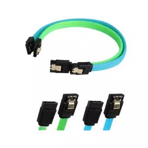 그린 SATA3 데이터 케이블 30cm 일자 락형 플랫 7핀 사타 하드디스크 SSD HDD PC 데스크탑 메인보드 연결선