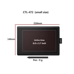 Wacom CTL-472 드로잉 페인팅 및 게임용 디지털 그래픽 태블릿 OSU, 2048 레벨 펜 지원 Android/Windows/M