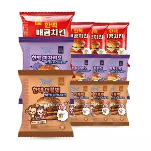 한맥버거 PC방간식 더블벅 피자리오 매콤치킨벅(12개)