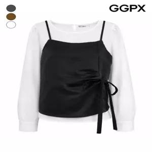 GGPX배색 다트 뷔스티에 세트 블라우스 GQ8SH044F