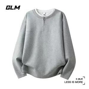 후드 티 가을 스웨트 오버핏 집업 GLM 반개방형 남자 남성 맨투맨 2026 가을겨울 시즌 루즈핏 캐주얼 레이