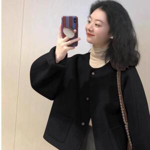 원픽 여성 봄가을 숏 울 코트 캐주얼 아우터