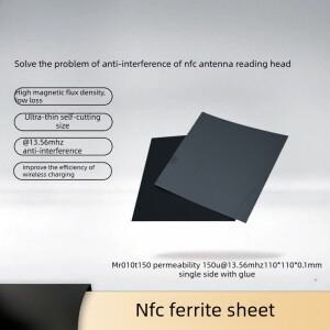 RFID 버스 카드 페라이트 시트 자석 천 NFC 흡수 소재 금속 간섭 방지 13.56MHz 투과율 150