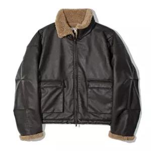 [국내정품] 닥스 DAKS MEN'S ACCESSORIES 레더 보아 플리스 무톤 자켓 브라운 PY-25371 BR