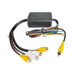 DIYKIT 4채널 카메라 1개 비디오 제어 이미지 결합기 변환기 박스 (자동차 운전 시스템 전방, 후방, 좌측,
