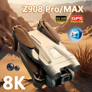 Xiaomi Z908 Pro MAX 드론 8K 전문 듀얼 카메라 GPS FPV 브러시리스 모터 광학 흐름 호버링 접이식 쿼드콥