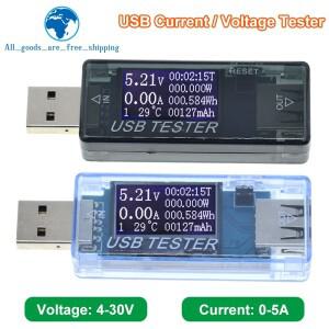 8in1 QC2.0 4-30V 5A 전압계 전기 에너지 공급 용량 측정기 USB 테스터 모니터