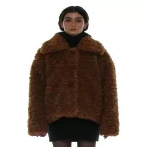 [국내정품] 닥스 DAKS MEN'S ACCESSORIES 와이드 카라 플러피 퍼 코트_카멜 브라운 PW-24290CB