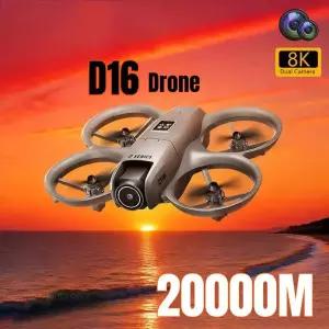 D16 드론 프로페셔널 8K HD 듀얼 카메라 항공 180    전기 조절식 GPS 장애물 회피 브러시리스 모터 UAV 신